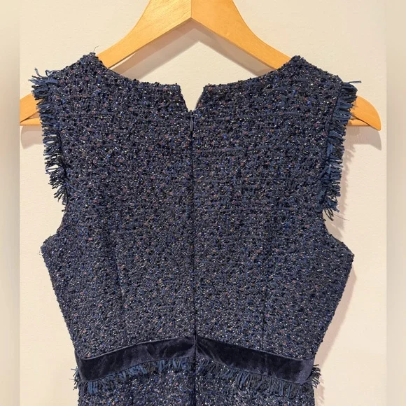 J Crew Tweed Constellation Sparkle Shift Dress Size 16 - Picture 7 of 14